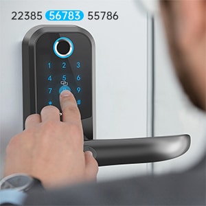 Smart fingerprint door handle