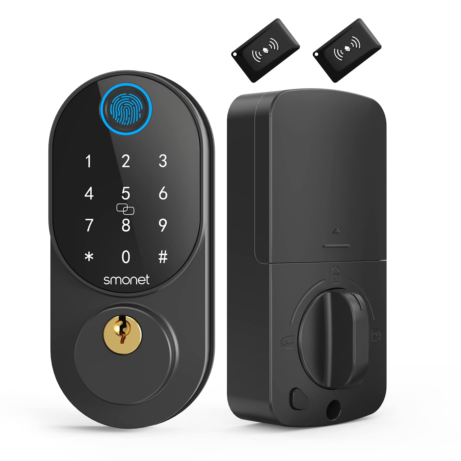 Fingerprint & password & key card entry system