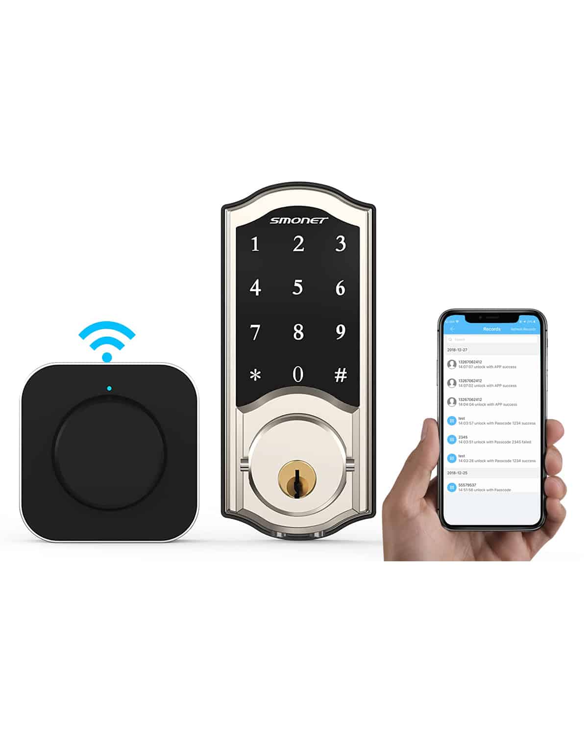 Smart fingerprint door handle