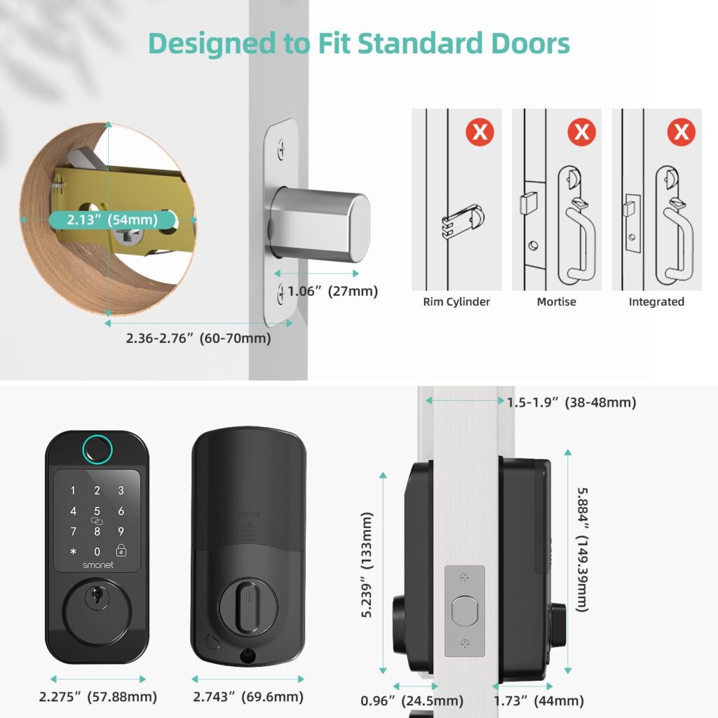 Matte Black-Designed to Fit Standard Doors