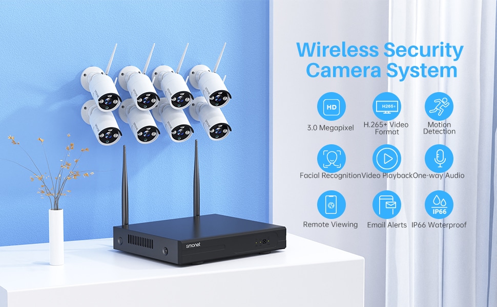 SMCA-W8103T-XM SMONET Wireless Security Camera System
