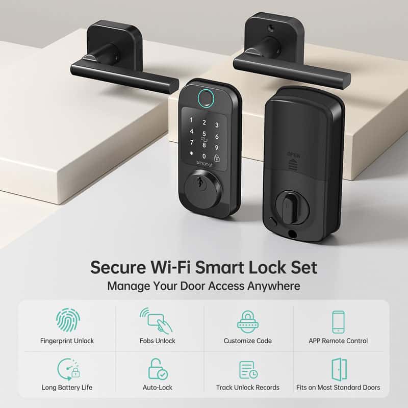 smonet Secure Wi-Fi Smart Lock Set