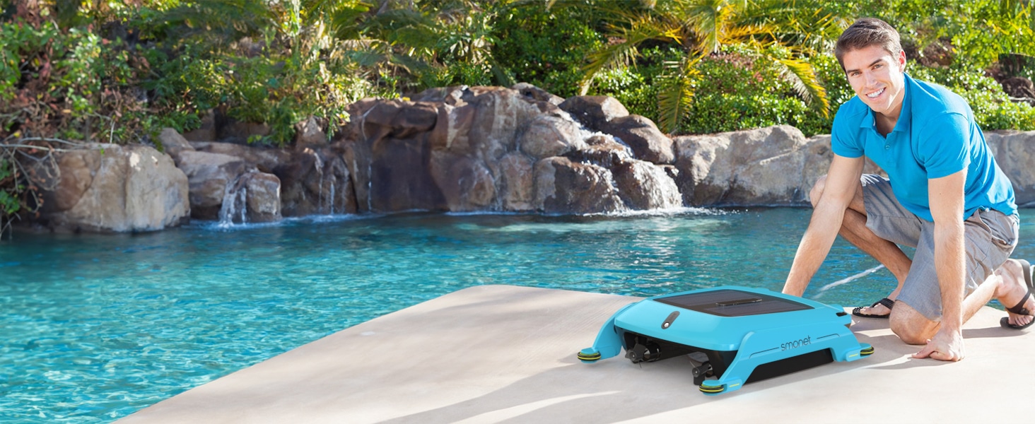 Cordless Robotic pool cleaning