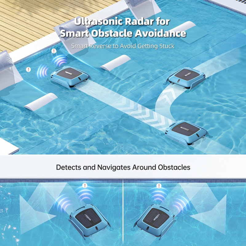 smonet best robotic pool cleaners Ultrasonic Radar