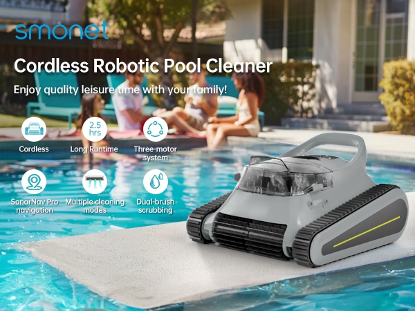 Smonet CR6 Best Robotic Pool Cleaner for In-Ground Pools