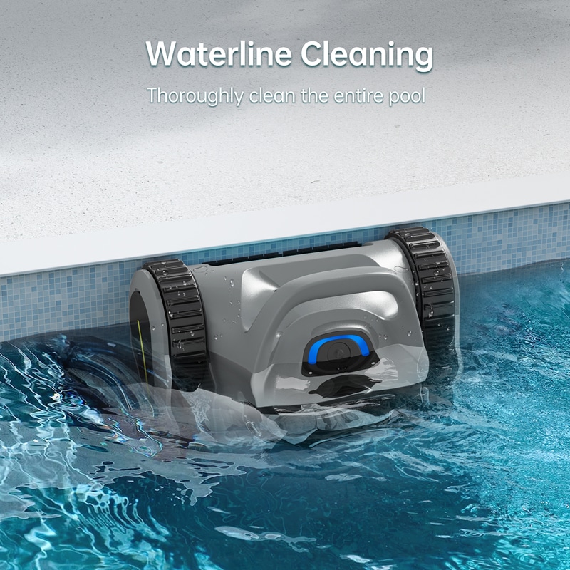 smonet cr6 pro grey robotic pool vacuum Waterline Cleaning