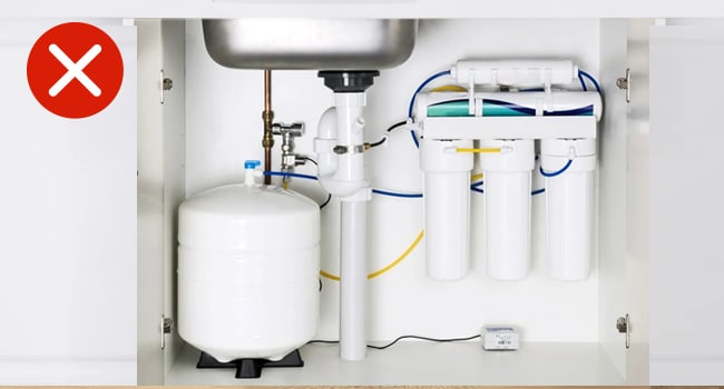 SMONET E600WA Space-Hogging Hassle RO System with Bulky Tank
