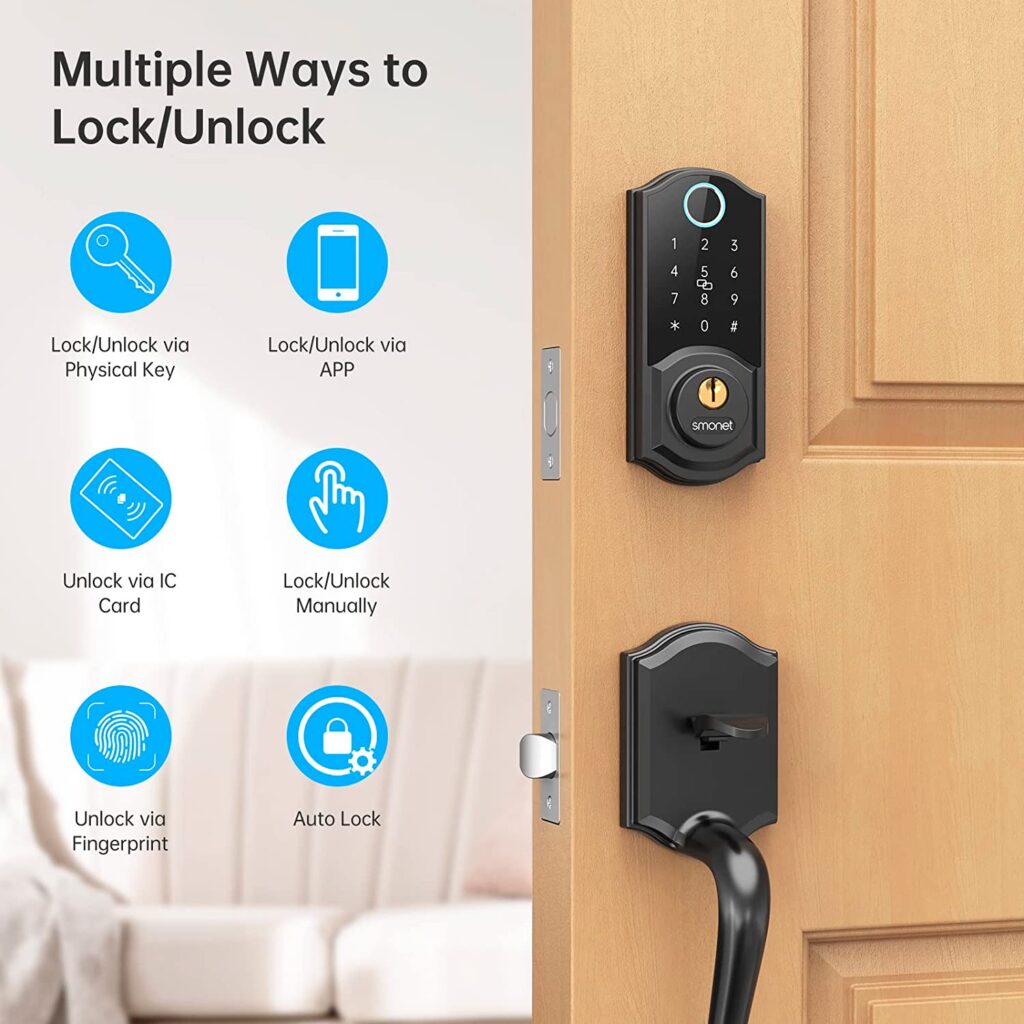 Smonet A1 Fingerprint Door Lock with handle