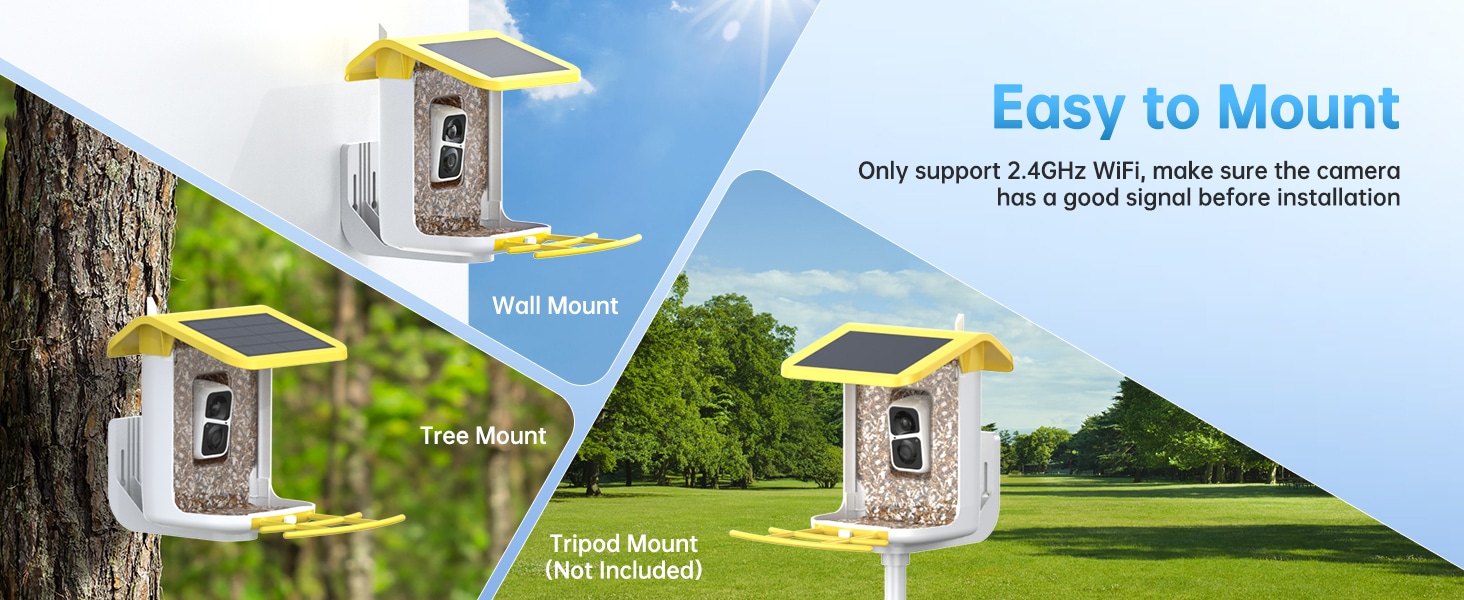 best solar bird feeder - easy to mount