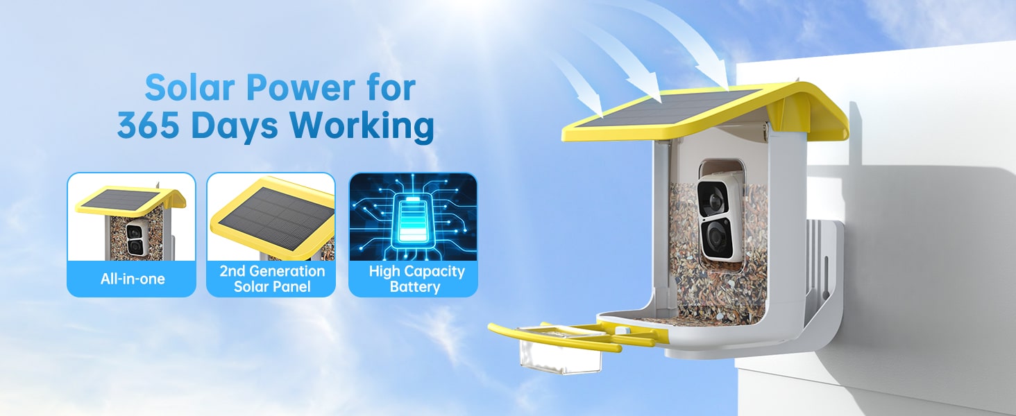 best solar bird feeder - solar power for 365 days working