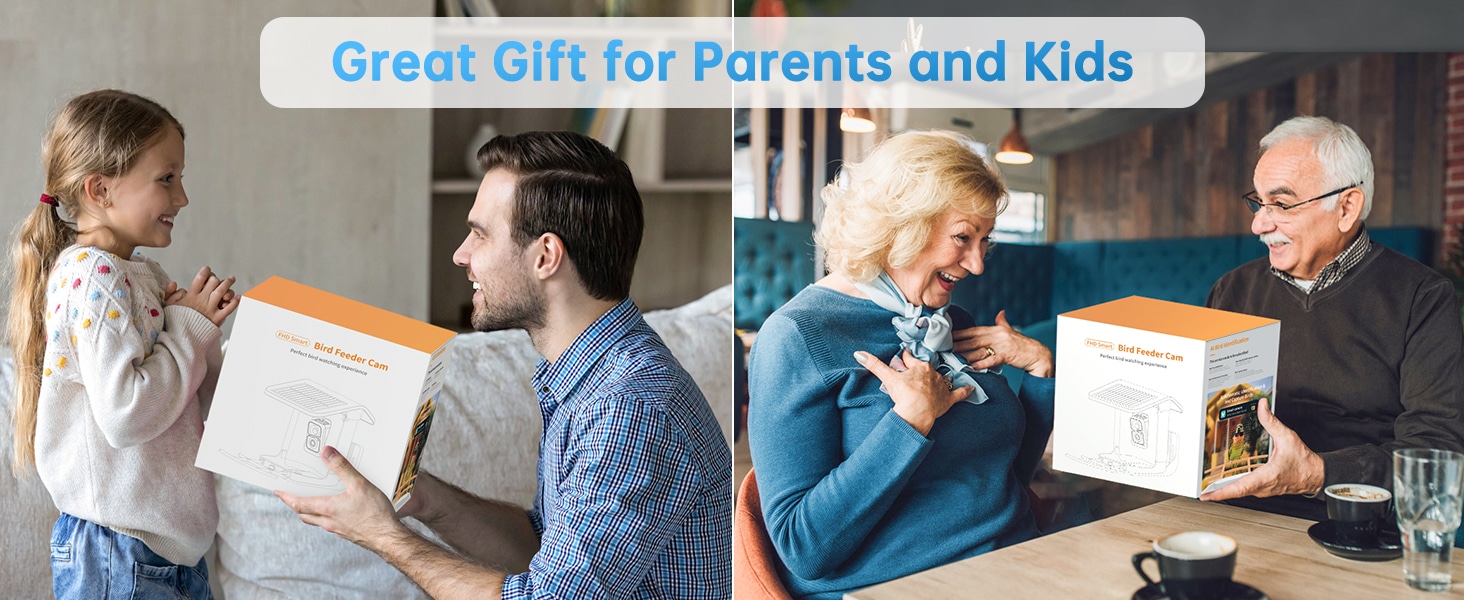 smart hummingbird feeder with camera - great gift for parents and kids