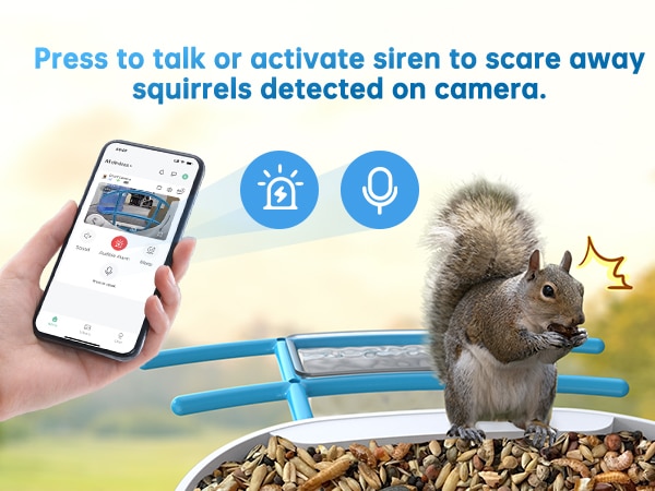 smonet best hummingbird feeder with camera - activate siren