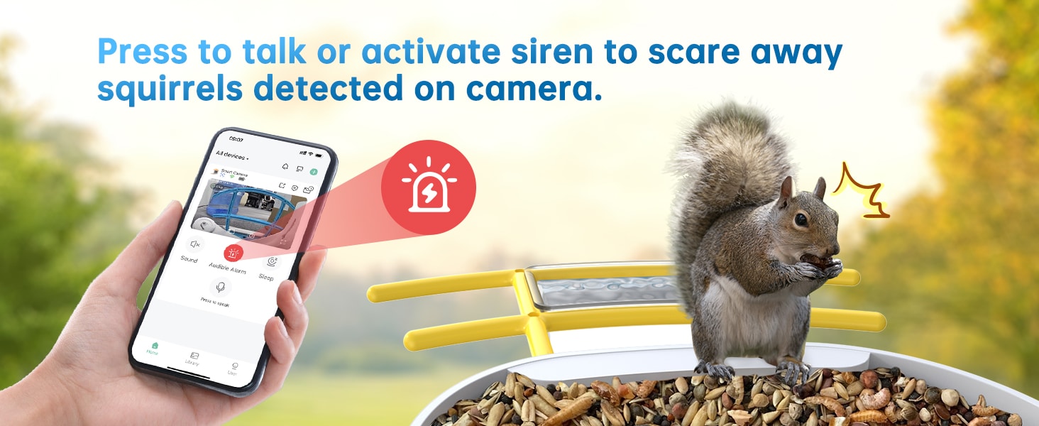 solar bird feeder camera - activeta siren